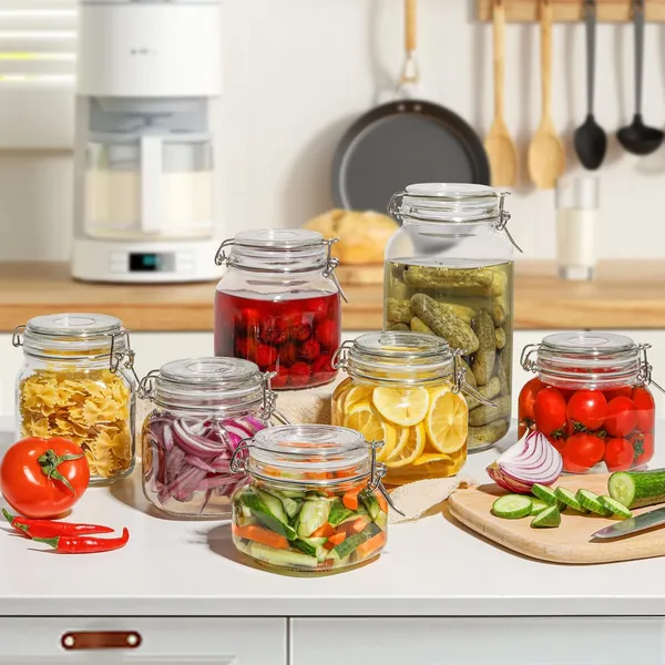 Glass_Food_Storage_Jar_With_Airtight_Clamp_Lid