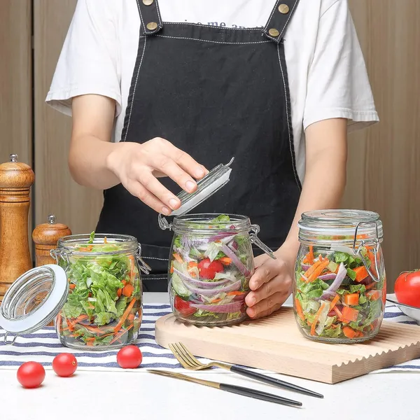 Glass_Kitchen_Storage_Canister_With_Hinged_Lid