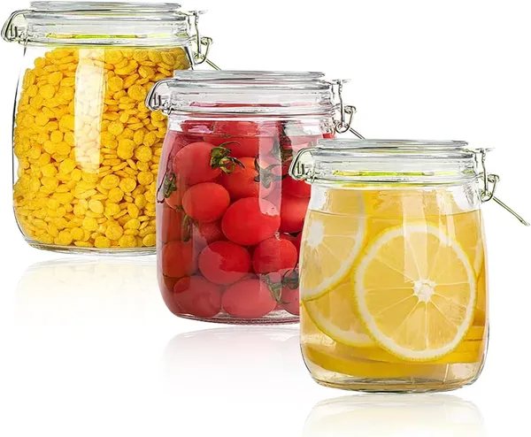 Glass_Kitchen_Storage_Canister_With_Hinged_Lid