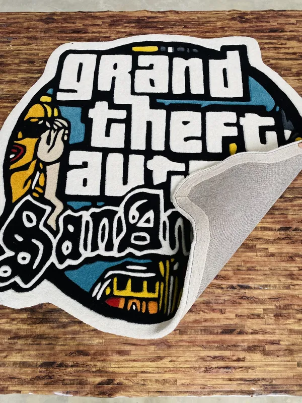Gta_San_Andreas_Logo_Hand_Tufted_Rug_5_Way_Increase_Your_Beauty