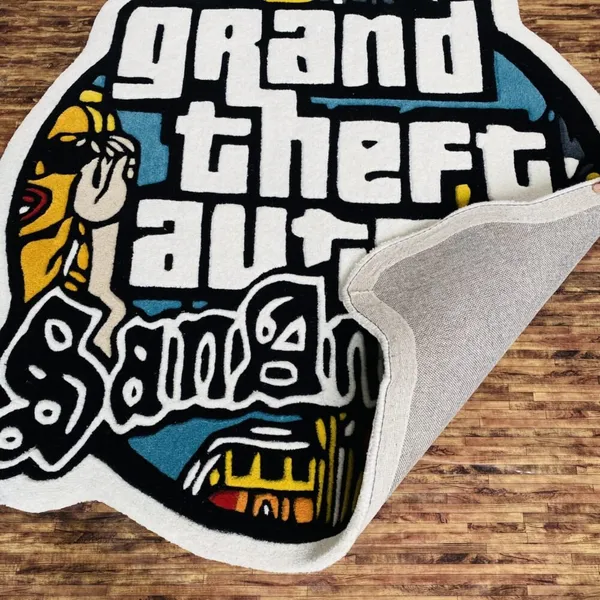 Gta_San_Andreas_Logo_Hand_Tufted_Rug_5_Way_Increase_Your_Beauty