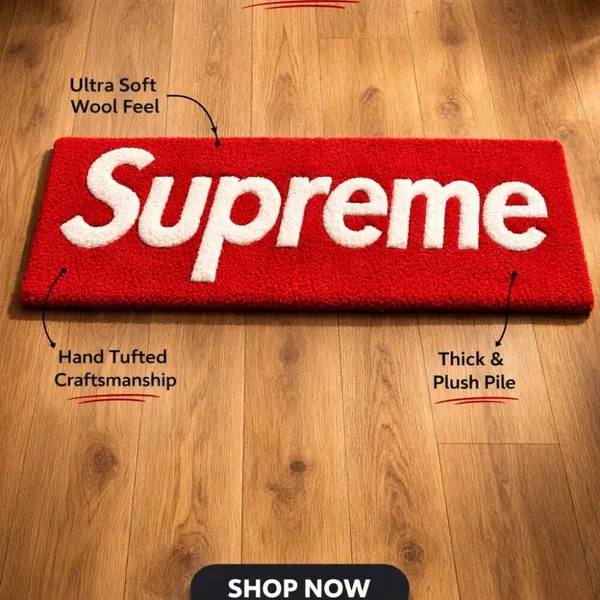Supreme_Logo_Rug_Top_1_Supreme_Rug_Increase_Your_Home_Beauty