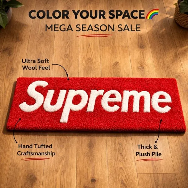 Supreme_Logo_Rug_Top_1_Supreme_Rug_Increase_Your_Home_Beauty