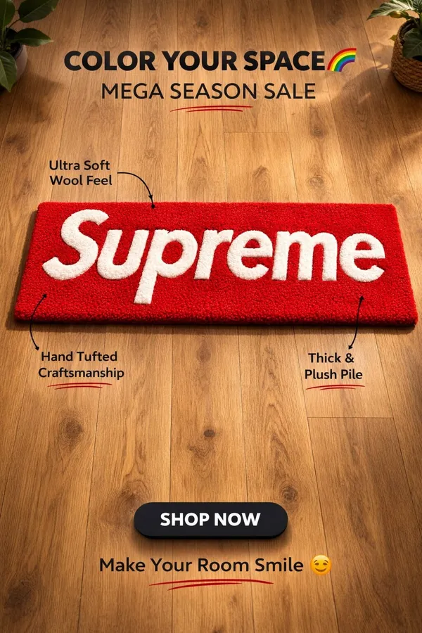 Supreme_Logo_Rug_Top_1_Supreme_Rug_Increase_Your_Home_Beauty