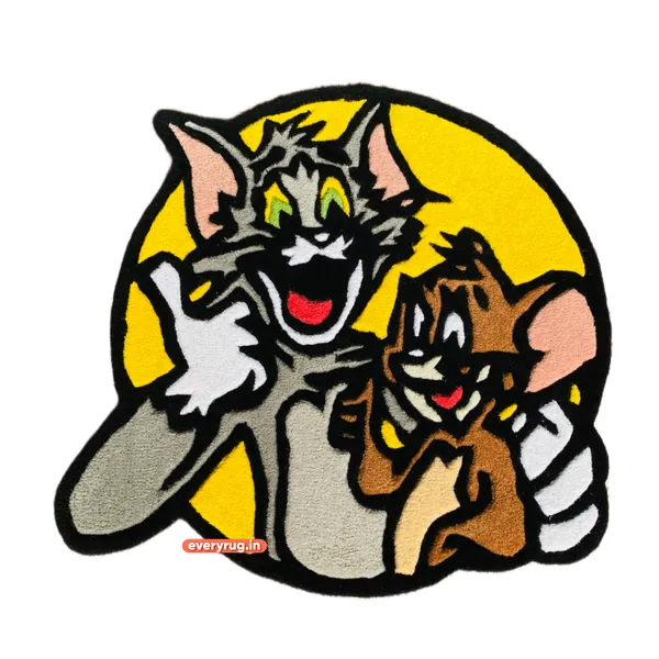 Tom_And_Jerry_Logo_Rug_Cartoon_Rug_Handtufted_Rug_Top_1_Tom_And_Jerry_Rug