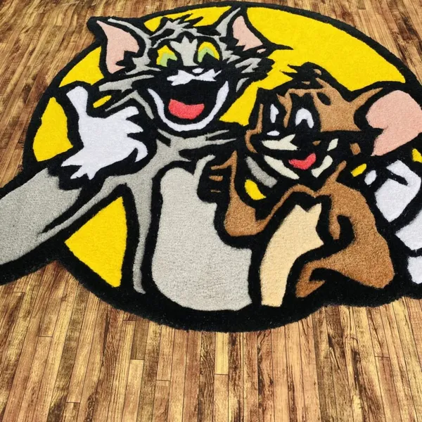 Tom_And_Jerry_Logo_Rug_Cartoon_Rug_Handtufted_Rug_Top_1_Tom_And_Jerry_Rug
