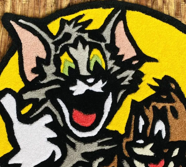Tom_And_Jerry_Logo_Rug_Cartoon_Rug_Handtufted_Rug_Top_1_Tom_And_Jerry_Rug