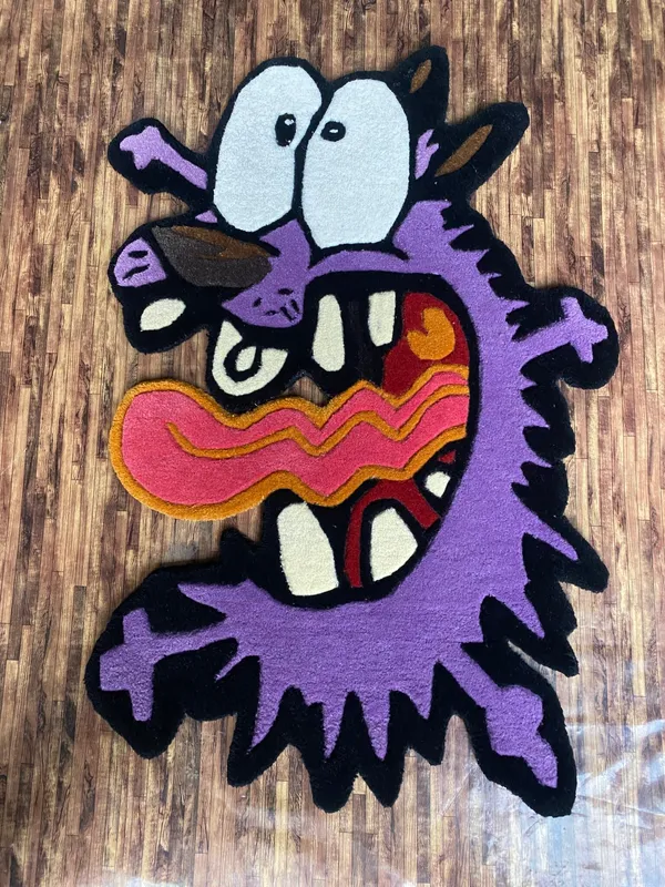 Courage_Heart_Attack_Rug_Bold_Cartoon_Statement_Rug