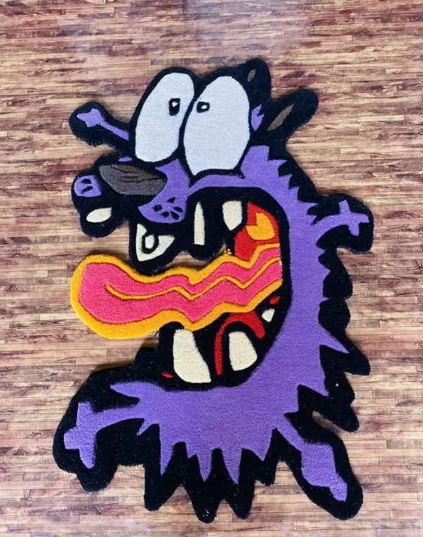 Courage_Heart_Attack_Rug_Bold_Cartoon_Statement_Rug