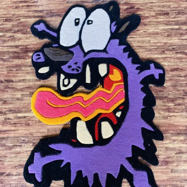 Courage_Heart_Attack_Rug_Bold_Cartoon_Statement_Rug