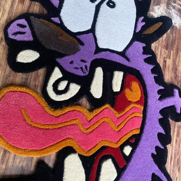 Courage_Heart_Attack_Rug_Bold_Cartoon_Statement_Rug