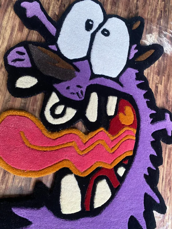 Courage_Heart_Attack_Rug_Bold_Cartoon_Statement_Rug