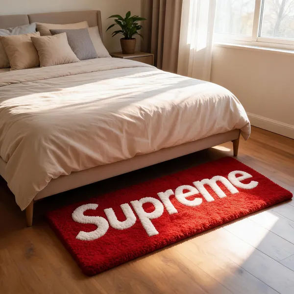 Red_Wool_Cut_Pile_Supreme_Logo_Print_Rug