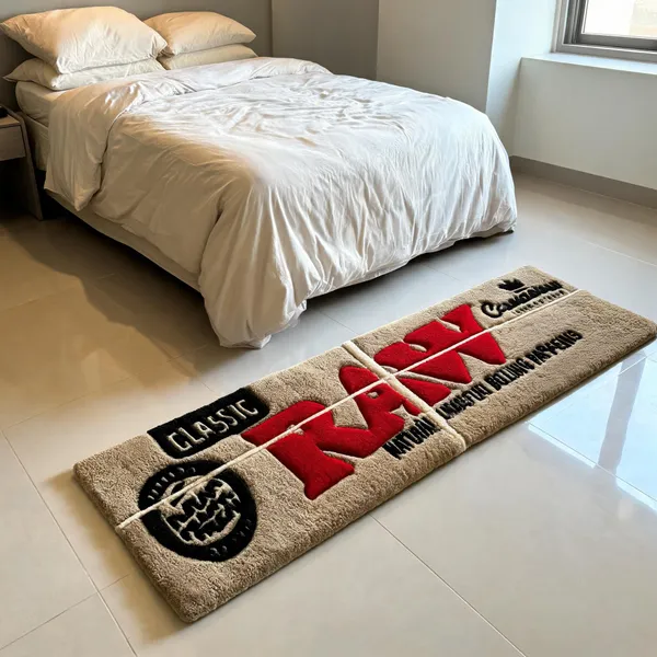 Beige_Wool_Cut_Pile_Rolling_Paper_Print_Rug