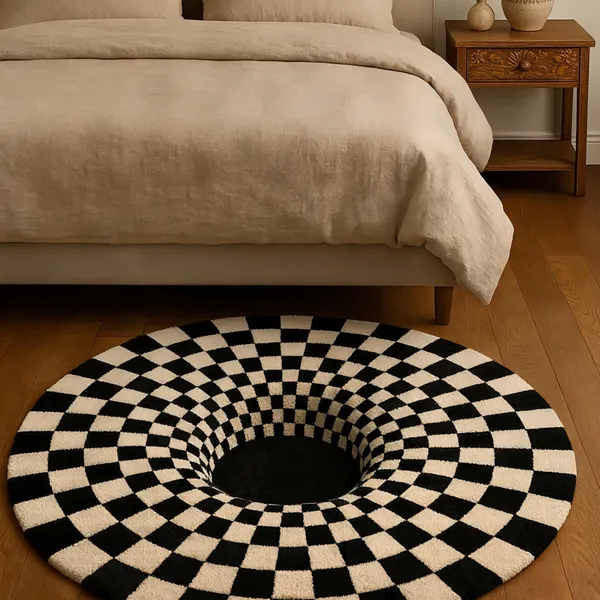 Black_Wool_Modern_Illusion_Cut_Pile_Hand_Tufted_Rug
