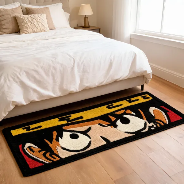Multicolor_Wool_Cut_Pile_Ninja_Keyboard_Print_Rug