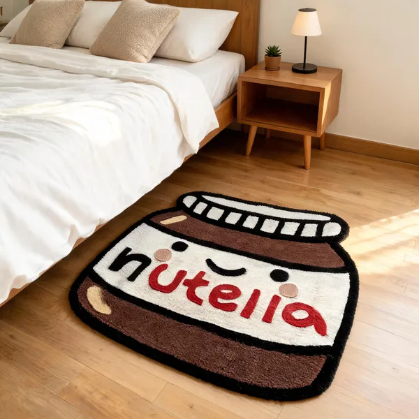 Brown_Wool_Novelty_Nutella_Jar_Print_Cut_Pile_Hand_Tufted_Rug