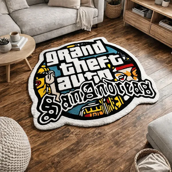 Multicolor_Wool_Hand_Tufted_Gta_San_Andreas_Logo_Rug