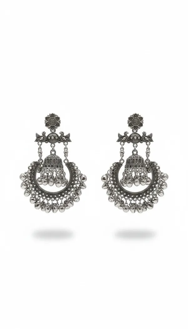 Oxidised_Silver_Brass_Chandbali_Ghungroo_Bell_Jhumka_Earrings_For_Women