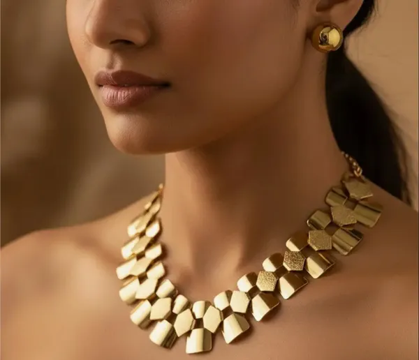 Gold_Copper_Geometric_Collar_Statement_Necklace_For_Women