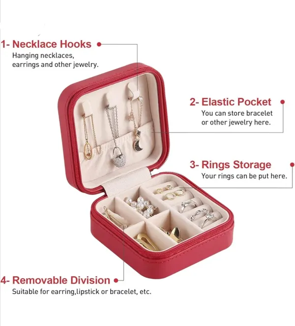 Pu_Leather_Travel_Red_Zipper_Mini_Jewellery_Organiser_Box