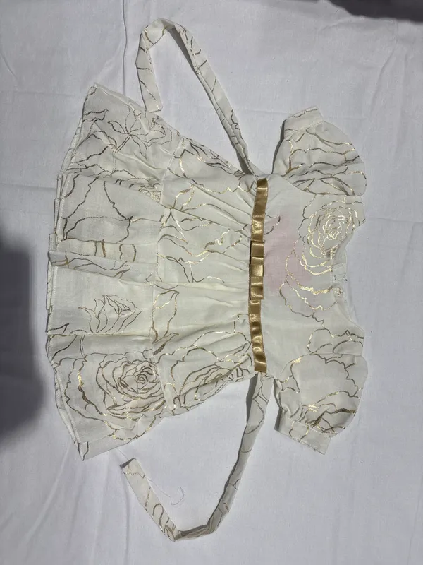 White_Floral_Print_Puff_Sleeve_Crop_Top_for_girls
