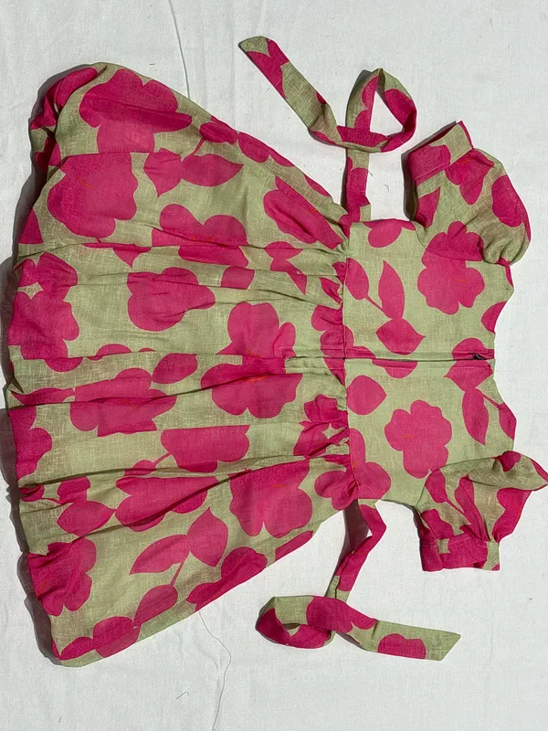 Olive_Woven_Floral_Print_Frock_Dress_for_Girls