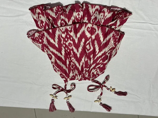 Maroon_Ikat-Style_Tie-Up_Flared_Skirt_for_Women