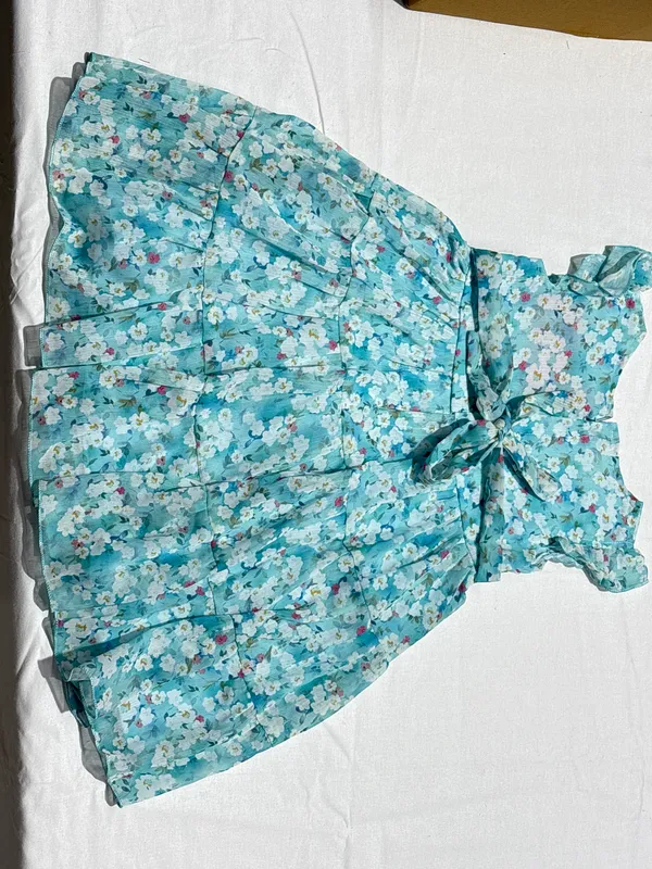 Aqua_Floral_Fit_And_Flare_Dress_for_Girls