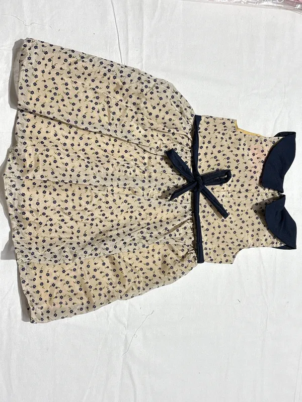 Beige_Floral_Print_Flared_Dress_for_Girls