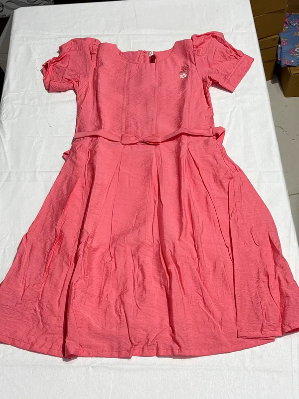 Pink_Woven_Fit_And_Flare_Dress_For_Girls
