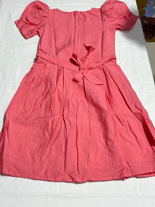 Pink_Woven_Fit_And_Flare_Dress_For_Girls