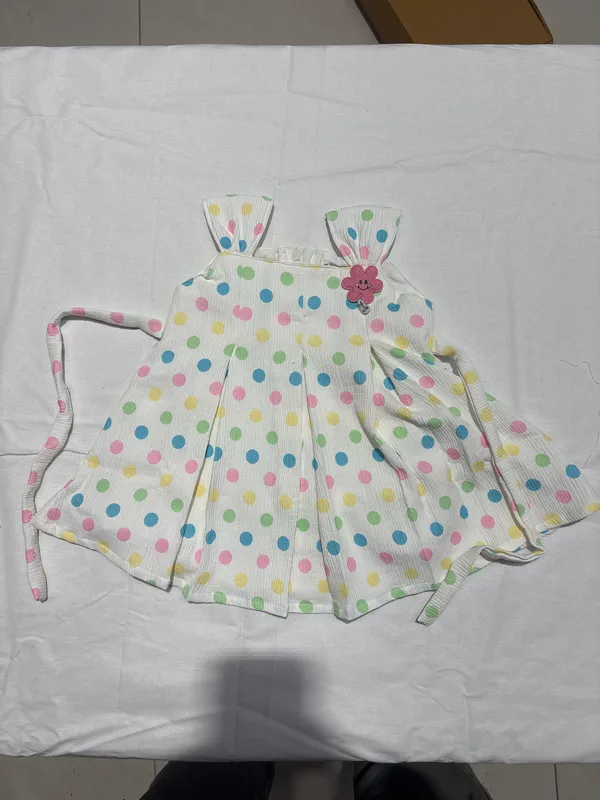 White_Polka_Dot_Sleeveless_Dress_for_Girls