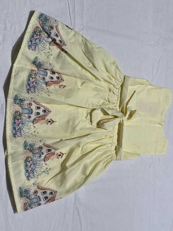 Yellow_Printed_Gathered_Frock_for_Girls