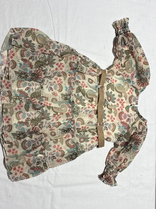 Cream_Floral_Fit_And_Flare_Dress_for_Girls