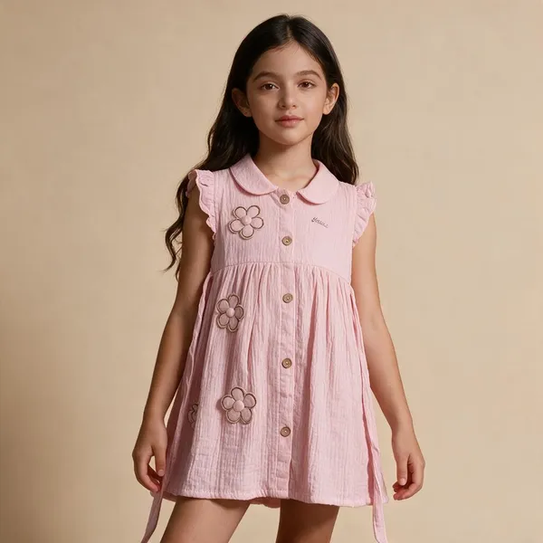 Pink_Cotton_A-Line_Dress_For_Girls