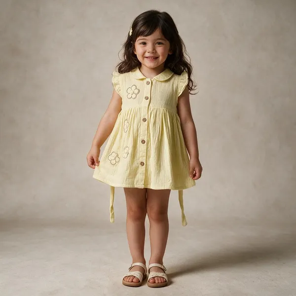Yellow_Floral_Flared_Dress_For_Girls