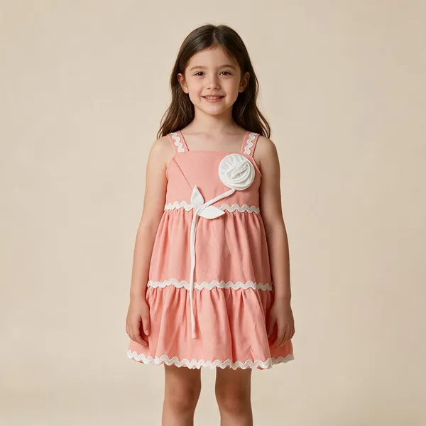 Peach_Satin_Gathered_Frock_For_Baby_Girls