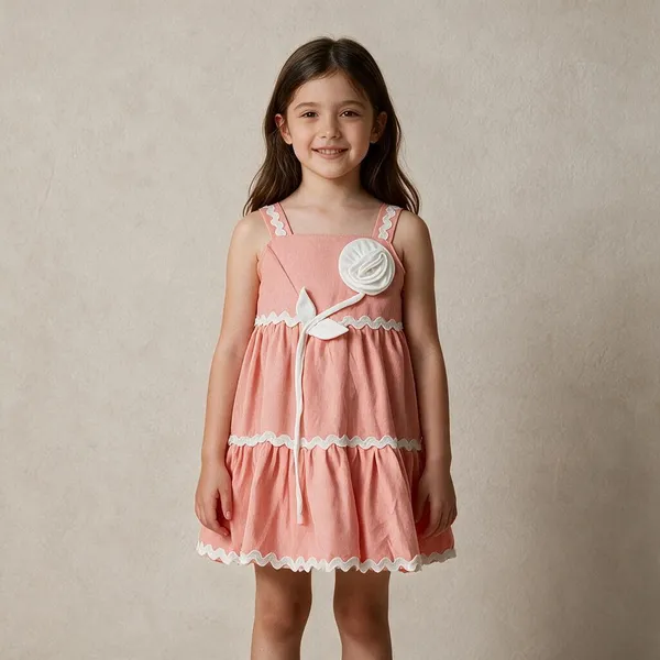 Peach_Satin_Gathered_Frock_For_Baby_Girls