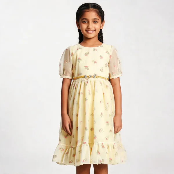 Yellow_Organza_Floral_Fit_And_Flare_Dress_For_Girls