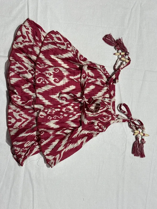 Maroon_Ikat-Style_Tie-Up_Flared_Skirt_for_Women