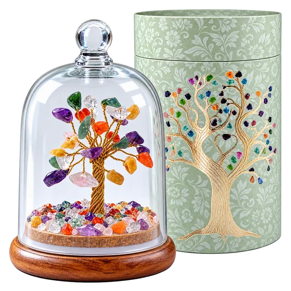 7_Chakra_Crystal_Tree_Under_Glass_Dome_–_Harmony_&_Positive_Energy_Décor