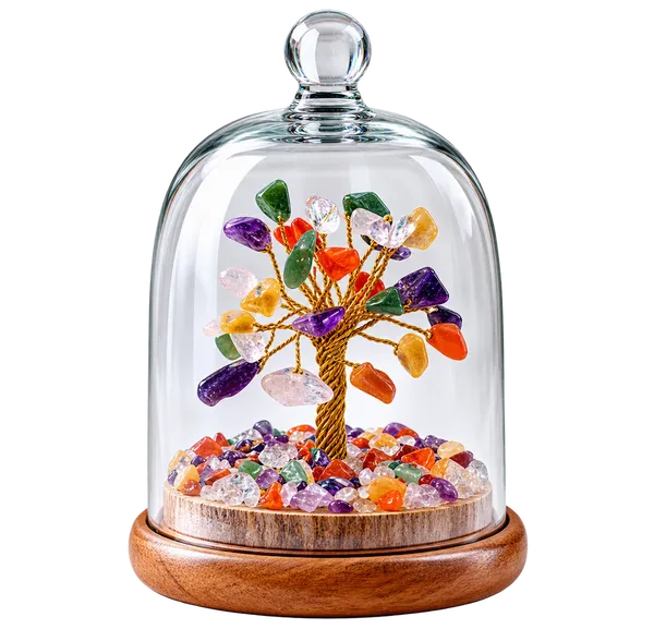 7_Chakra_Crystal_Tree_Under_Glass_Dome_–_Harmony_&_Positive_Energy_Décor