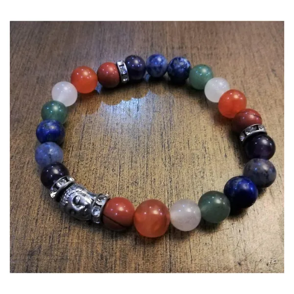 7_Chakra_Natural_Bracelet_With_Buddha