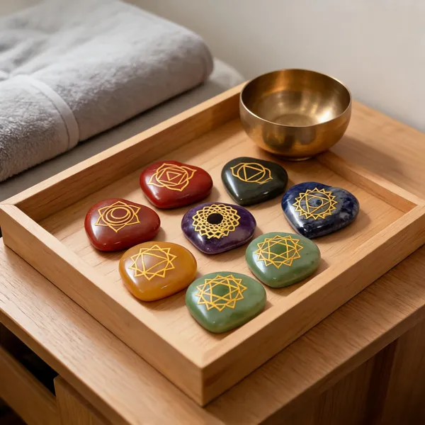 7_Chakra_Healing_Stone_Heart_Shape_Set