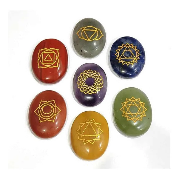 7_Chakra_Healing_Stone_Oval_Shape_Set