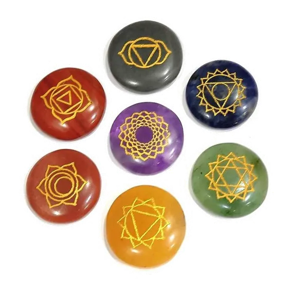 7_Chakra_Healing_Stone_Round_Shape_Set