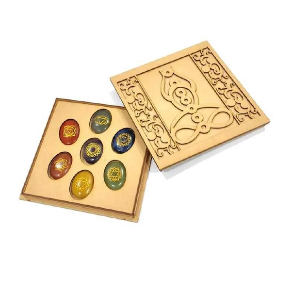 7_Chakra_Healing_Stone_Set_with_Yoga_Wood_Box__(Oval_Shape_Stones)