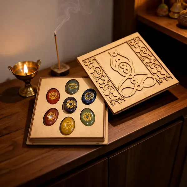 7_Chakra_Healing_Stone_Set_with_Yoga_Wood_Box__(Oval_Shape_Stones)