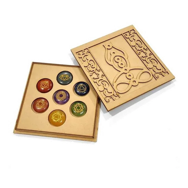 7_Chakra_Healing_Stone_Set_with_Yoga_Wood_Box_(Round_Shape_Stones)